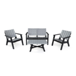 SALON CENTRAL PARK 4 PLACES BASIC BOIS
