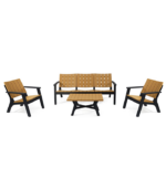 SALON CENTRAL PARK 5 PLACES BASIC BOIS – Image 2